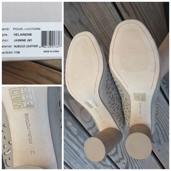 POUR LA VICTOIRE Helaine Laser Cut Mule Heels - Picture 8 of 8